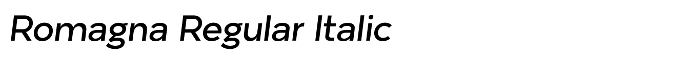 Romagna Regular Italic image